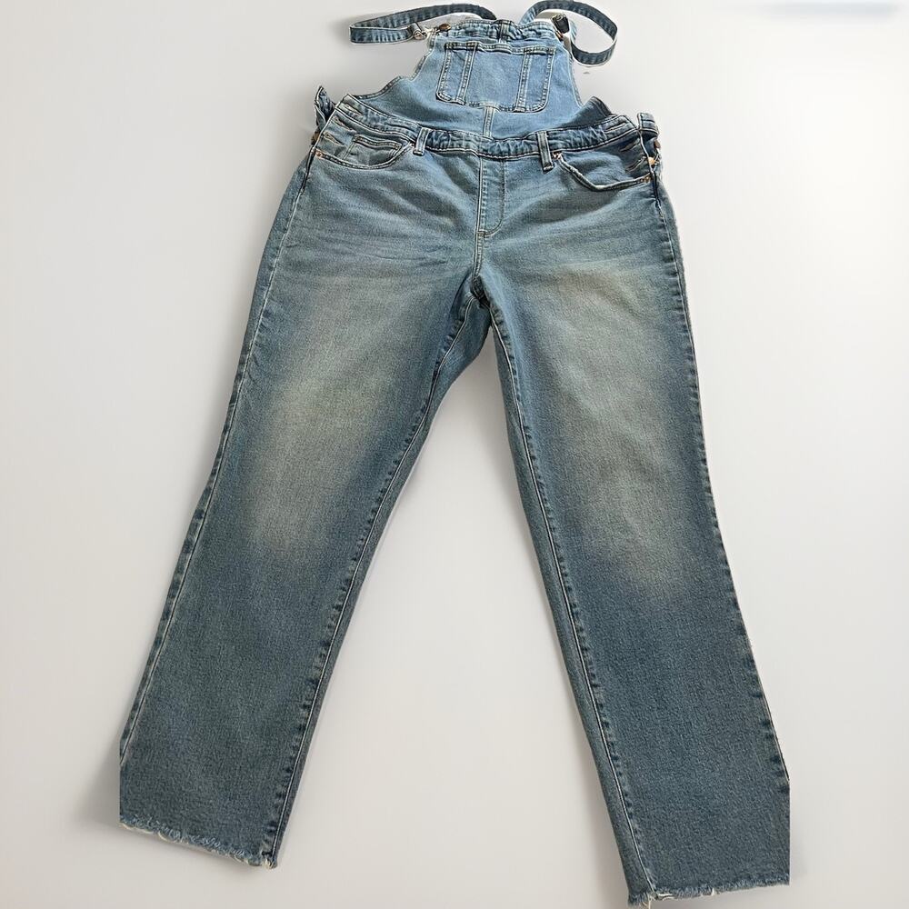 Universal Thread Women's Blue Denim Overall Jumpsuit Size 14 Regular Pockets